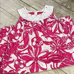 Lilly Pulitzer Pink and White Floral dress jubilee